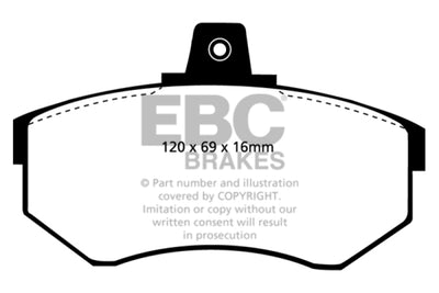 EBC 84-87 Audi 4000 1.8 Ultimax2 Front Brake Pads