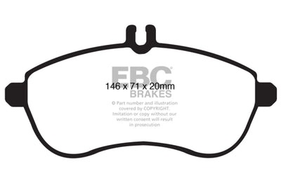 EBC 12-14 Mercedes-Benz C250 (W204) 1.8 Turbo Ultimax2 Front Brake Pads